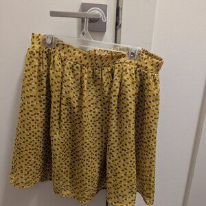 Mustard yellow skirt